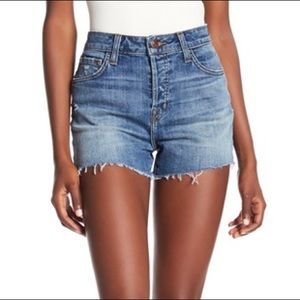 J Brand High Rise Gracie Shorts in Metropolis